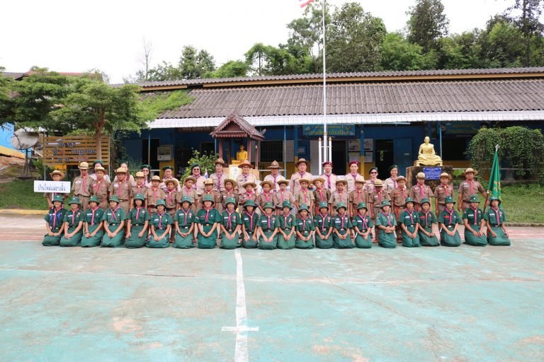 วันคล้ายวันสถาปนาคณะลูกเสือแห่งชาติ วันที่ 1 กรกฎาคม โรงเรียนบ้านใหม่แม่ยางมิ้น